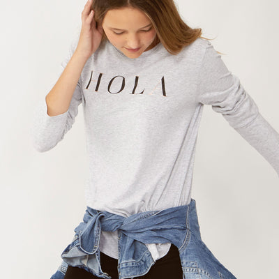 [TEST] Kids Hola Foil Long Sleeve Tee