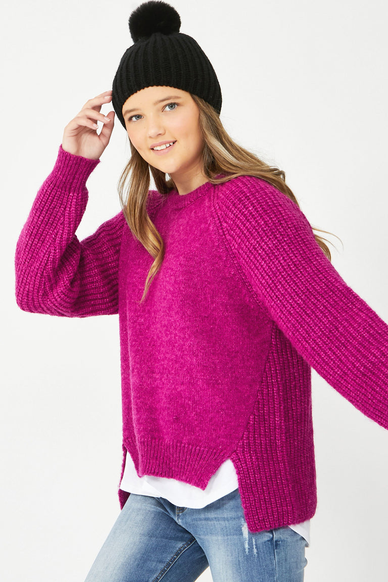 [TEST] Girls Chloe Rib Detail Knit