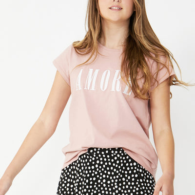 [TEST] Kids Amore Embroidered Tee