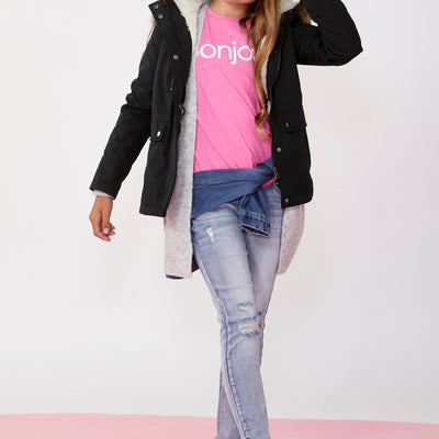[TEST] Girls Bonjour Print Tee