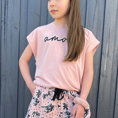 [TEST] Girls Short Tee PJ Set