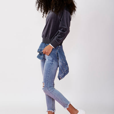 [TEST] Girls Velour Cropped Crew