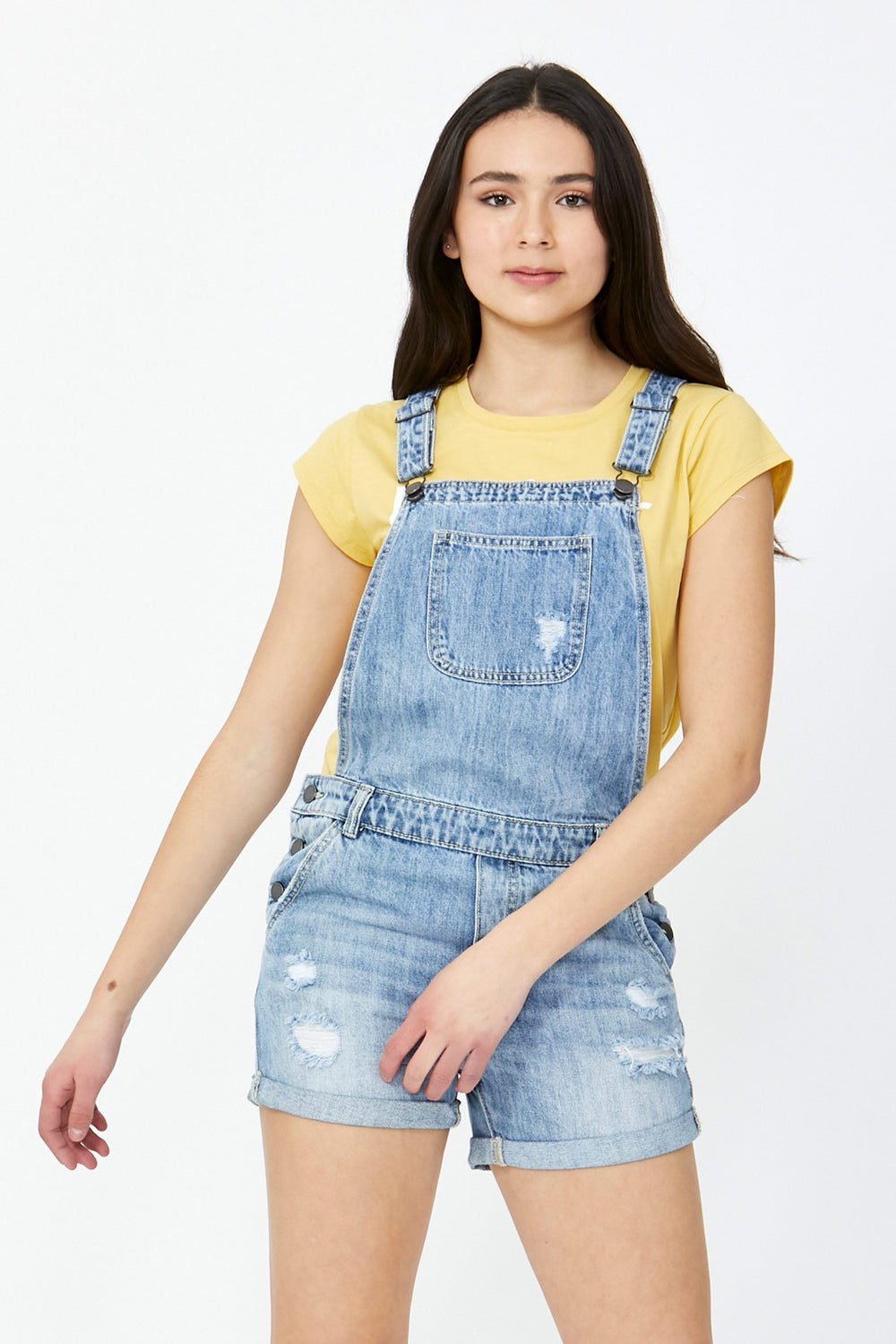 [TEST] Girls Denim Short Overalls