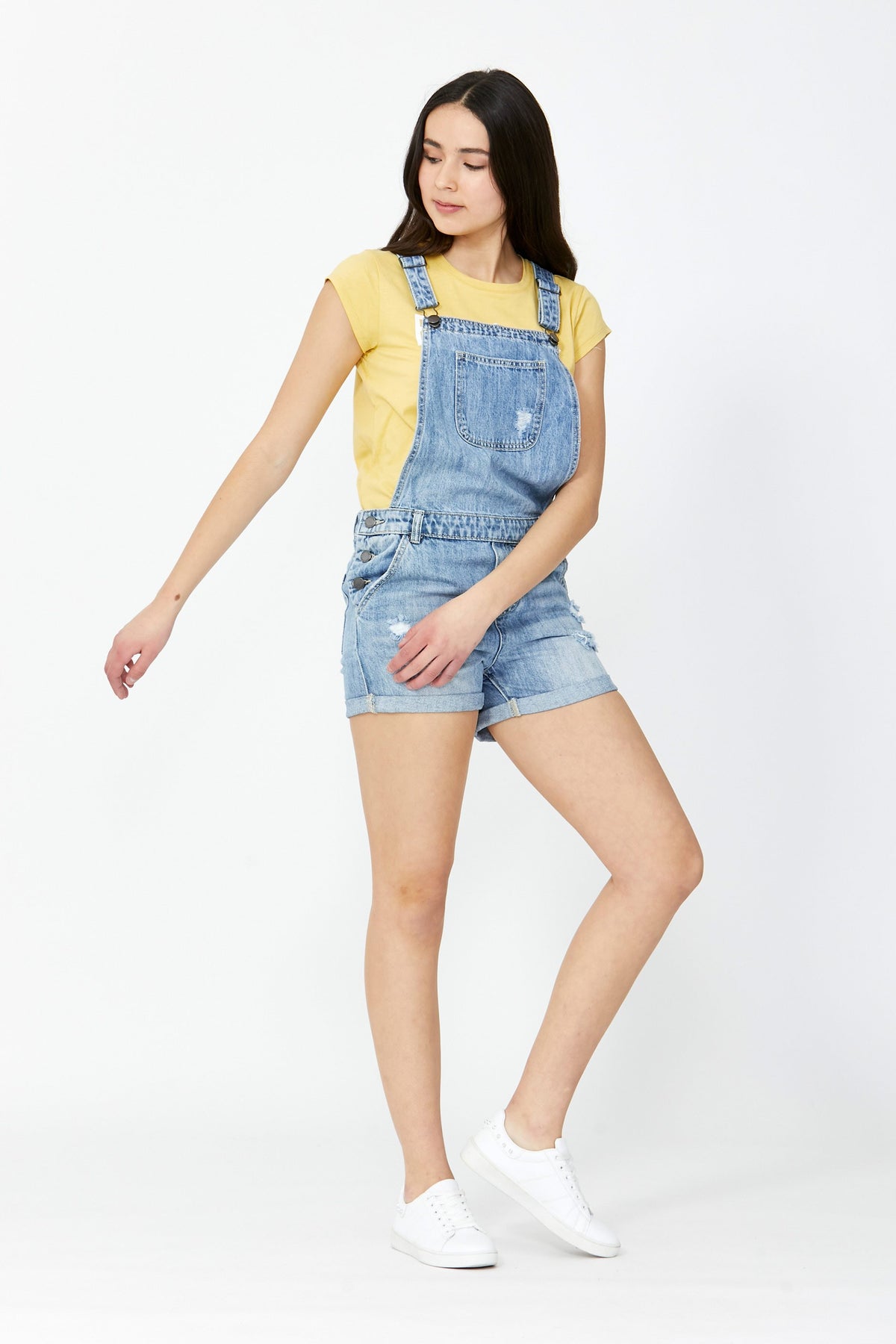 [TEST] Girls Denim Short Overalls