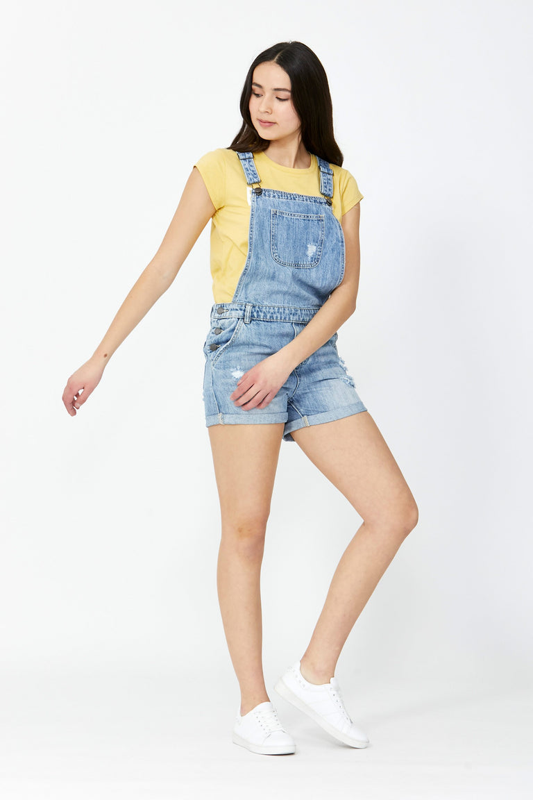 [TEST] Girls Denim Short Overalls